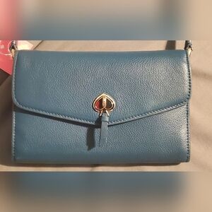 Kate Spade Marti Teal Leather Crossbody Bag | NWT | Gold Hardware